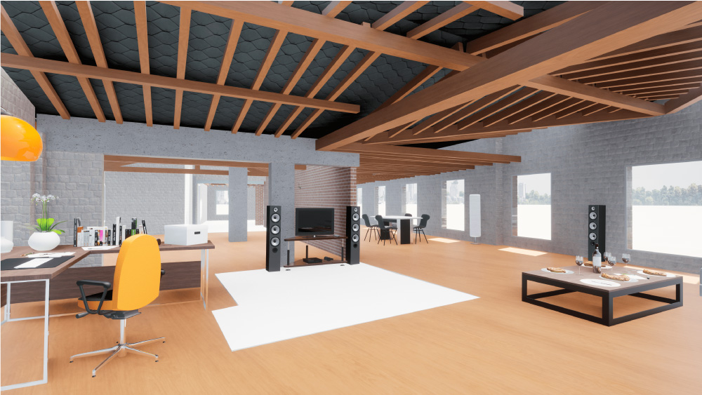 Vue 3D de l'intérieur d'un immeuble rue Sentier Paris